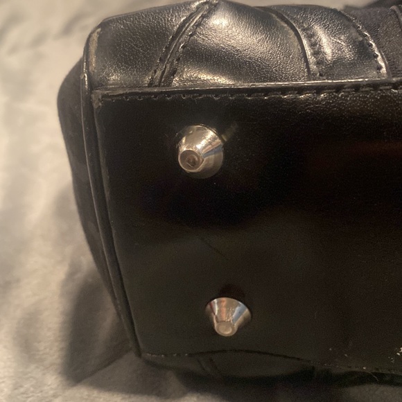 Etienne Aigner Leather & Monogram Hobo Handbag - Picture 6 of 7